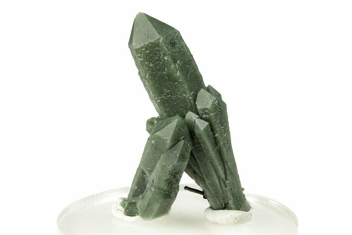 Green, Hedenbergite Included Quartz Cluster - Mongolia #255816